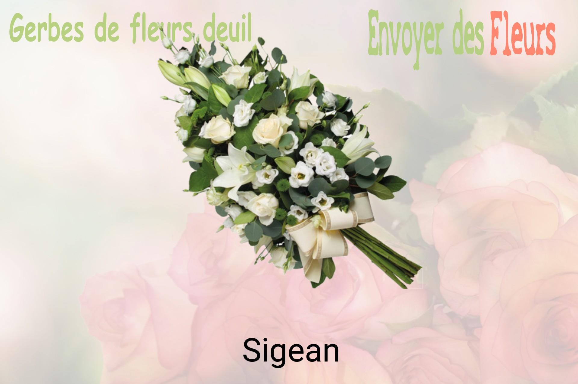Gerbe de fleurs de deuil livrée à Sigean